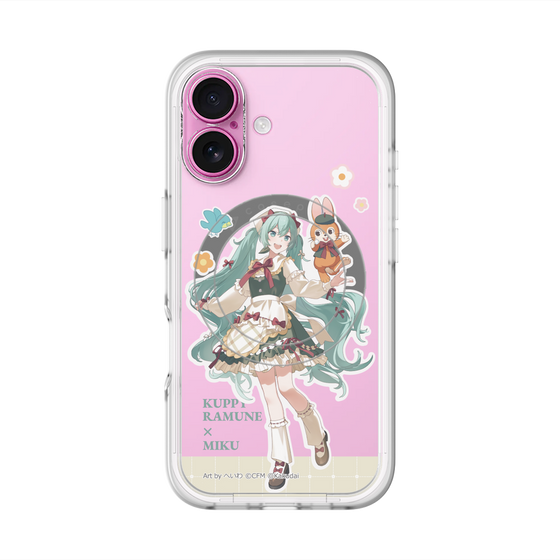 スリムプロテクションプレミアムケース with MagSafe［ 初音ミク×クッピーラムネ - 初音ミク×クッピー - 等身イラスト2 ］