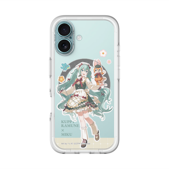 スリムプロテクションプレミアムケース with MagSafe［ 初音ミク×クッピーラムネ - 初音ミク×クッピー - 等身イラスト2 ］