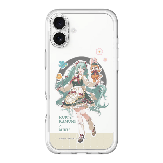 スリムプロテクションプレミアムケース with MagSafe［ 初音ミク×クッピーラムネ - 初音ミク×クッピー - 等身イラスト2 ］