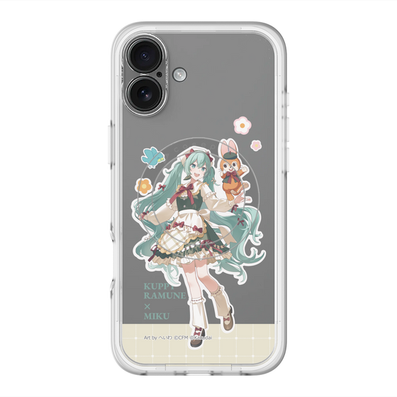 スリムプロテクションプレミアムケース with MagSafe［ 初音ミク×クッピーラムネ - 初音ミク×クッピー - 等身イラスト2 ］