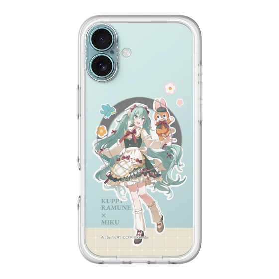 スリムプロテクションプレミアムケース with MagSafe［ 初音ミク×クッピーラムネ - 初音ミク×クッピー - 等身イラスト2 ］