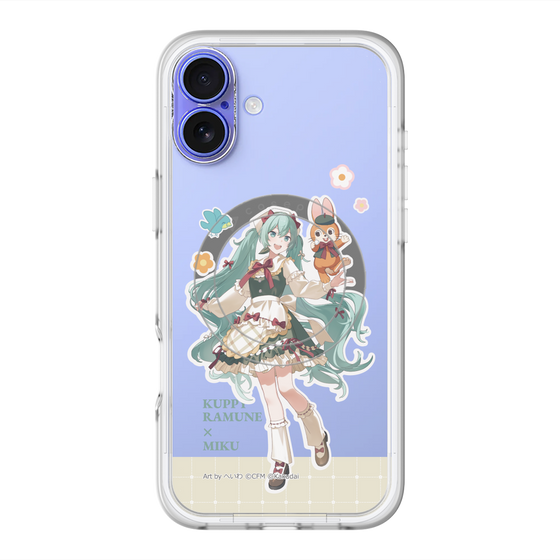 スリムプロテクションプレミアムケース with MagSafe［ 初音ミク×クッピーラムネ - 初音ミク×クッピー - 等身イラスト2 ］