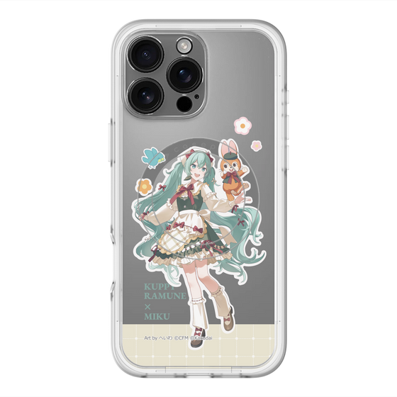 スリムプロテクションプレミアムケース with MagSafe［ 初音ミク×クッピーラムネ - 初音ミク×クッピー - 等身イラスト2 ］