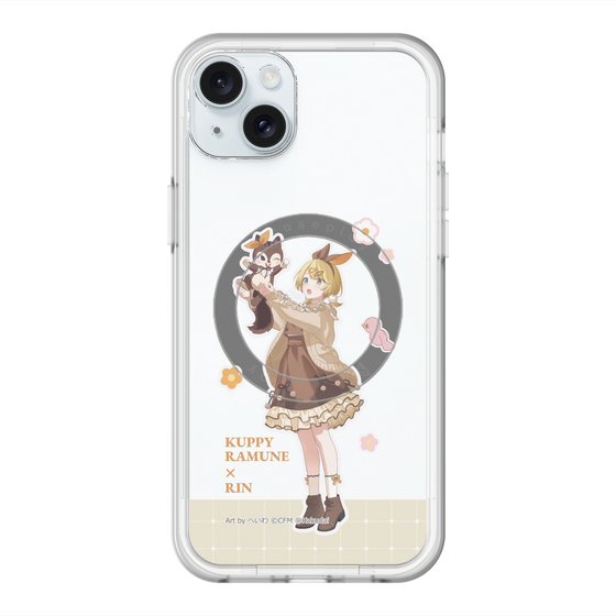 スリムプロテクションプレミアムケース with MagSafe［ 初音ミク×クッピーラムネ - 鏡音リン×ラム - 等身イラスト2 ］