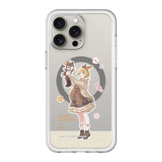 スリムプロテクションプレミアムケース with MagSafe［ 初音ミク×クッピーラムネ - 鏡音リン×ラム - 等身イラスト2 ］