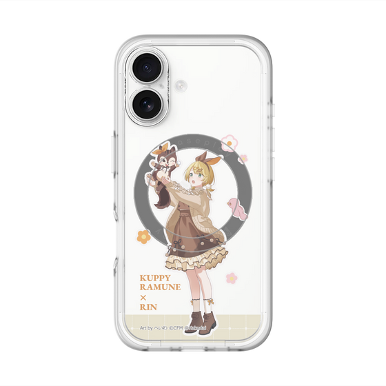 スリムプロテクションプレミアムケース with MagSafe［ 初音ミク×クッピーラムネ - 鏡音リン×ラム - 等身イラスト2 ］