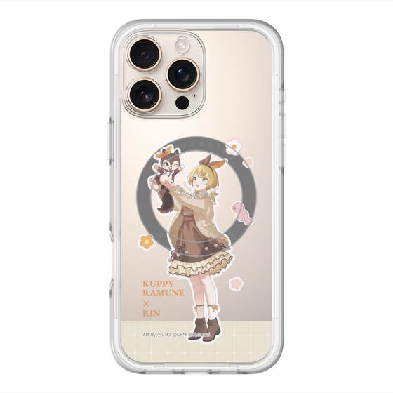 スリムプロテクションプレミアムケース with MagSafe［ 初音ミク×クッピーラムネ - 鏡音リン×ラム - 等身イラスト2 ］