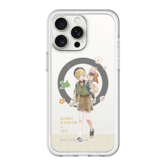 スリムプロテクションプレミアムケース with MagSafe［ 初音ミク×クッピーラムネ - 鏡音レン×クッピー - 等身イラスト2 ］