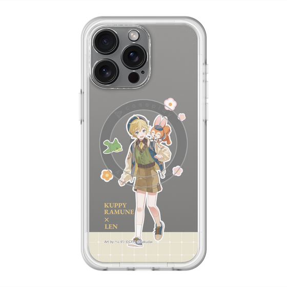 スリムプロテクションプレミアムケース with MagSafe［ 初音ミク×クッピーラムネ - 鏡音レン×クッピー - 等身イラスト2 ］
