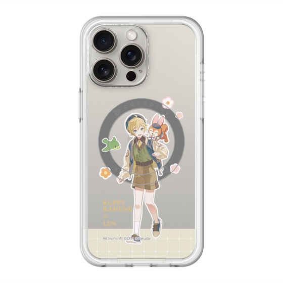スリムプロテクションプレミアムケース with MagSafe［ 初音ミク×クッピーラムネ - 鏡音レン×クッピー - 等身イラスト2 ］