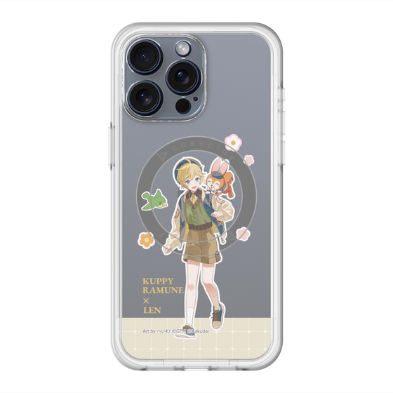 スリムプロテクションプレミアムケース with MagSafe［ 初音ミク×クッピーラムネ - 鏡音レン×クッピー - 等身イラスト2 ］