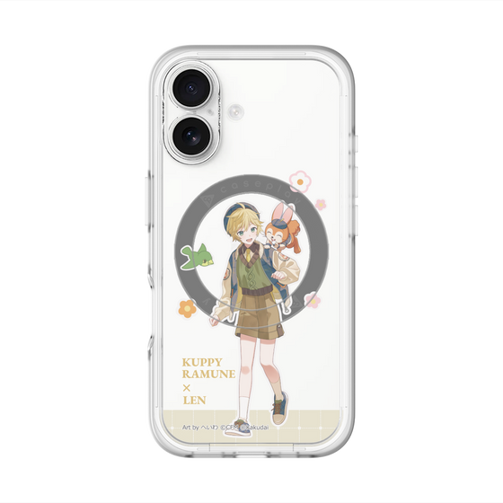 スリムプロテクションプレミアムケース with MagSafe［ 初音ミク×クッピーラムネ - 鏡音レン×クッピー - 等身イラスト2 ］