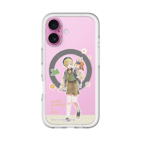 スリムプロテクションプレミアムケース with MagSafe［ 初音ミク×クッピーラムネ - 鏡音レン×クッピー - 等身イラスト2 ］