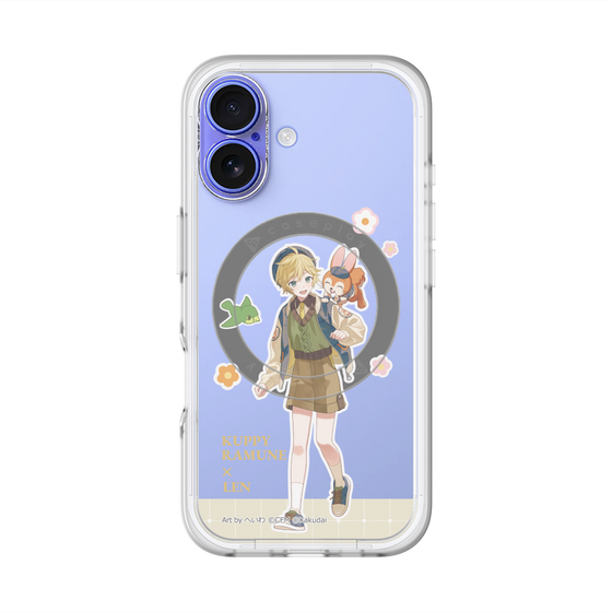 スリムプロテクションプレミアムケース with MagSafe［ 初音ミク×クッピーラムネ - 鏡音レン×クッピー - 等身イラスト2 ］