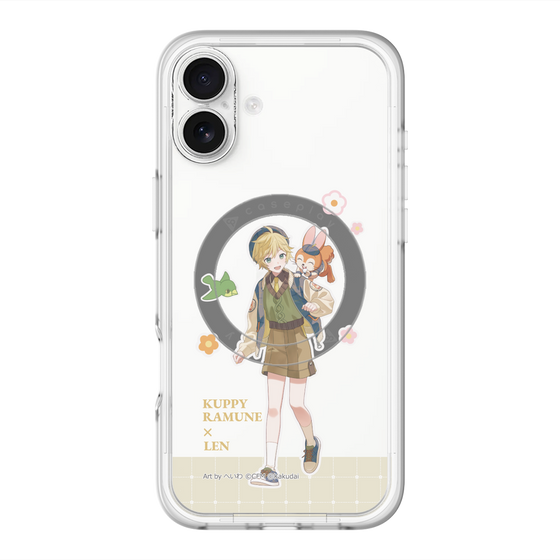 スリムプロテクションプレミアムケース with MagSafe［ 初音ミク×クッピーラムネ - 鏡音レン×クッピー - 等身イラスト2 ］