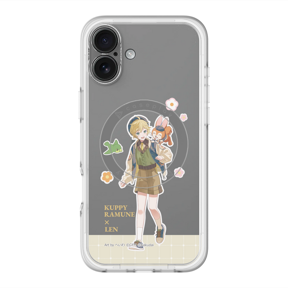 スリムプロテクションプレミアムケース with MagSafe［ 初音ミク×クッピーラムネ - 鏡音レン×クッピー - 等身イラスト2 ］