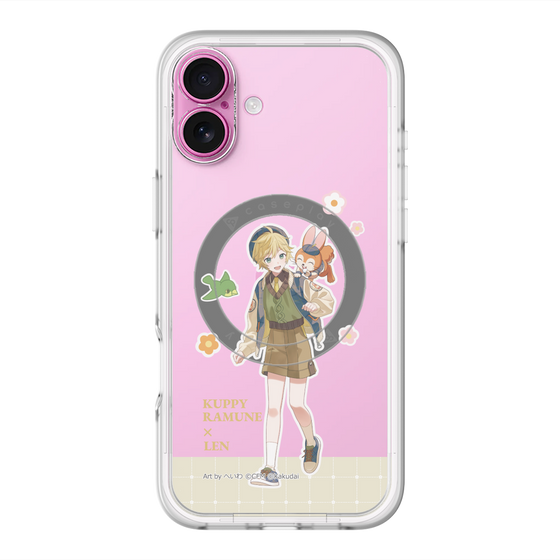 スリムプロテクションプレミアムケース with MagSafe［ 初音ミク×クッピーラムネ - 鏡音レン×クッピー - 等身イラスト2 ］