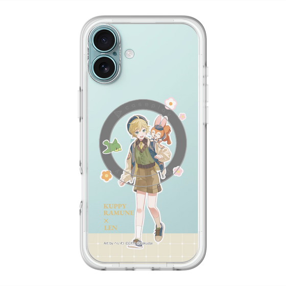 スリムプロテクションプレミアムケース with MagSafe［ 初音ミク×クッピーラムネ - 鏡音レン×クッピー - 等身イラスト2 ］