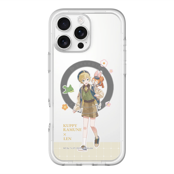 スリムプロテクションプレミアムケース with MagSafe［ 初音ミク×クッピーラムネ - 鏡音レン×クッピー - 等身イラスト2 ］