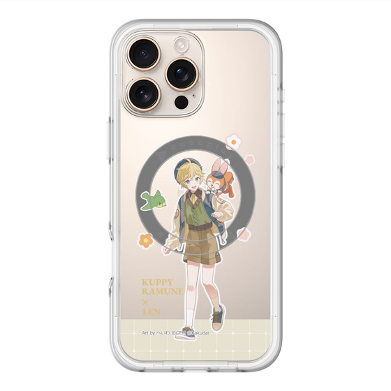 スリムプロテクションプレミアムケース with MagSafe［ 初音ミク×クッピーラムネ - 鏡音レン×クッピー - 等身イラスト2 ］