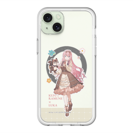 スリムプロテクションプレミアムケース with MagSafe［ 初音ミク×クッピーラムネ - 巡音ルカ×ラム - 等身イラスト2 ］
