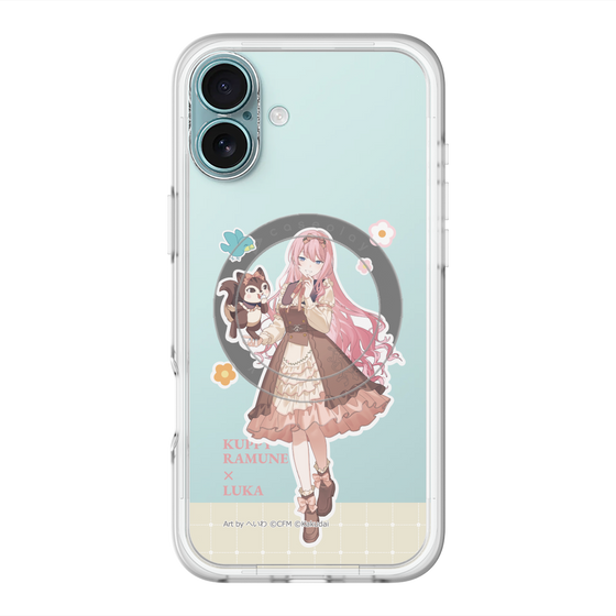 スリムプロテクションプレミアムケース with MagSafe［ 初音ミク×クッピーラムネ - 巡音ルカ×ラム - 等身イラスト2 ］