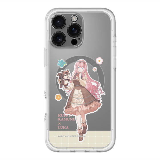 スリムプロテクションプレミアムケース with MagSafe［ 初音ミク×クッピーラムネ - 巡音ルカ×ラム - 等身イラスト2 ］