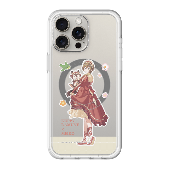 スリムプロテクションプレミアムケース with MagSafe［ 初音ミク×クッピーラムネ - MEIKO×ラム - 等身イラスト2 ］