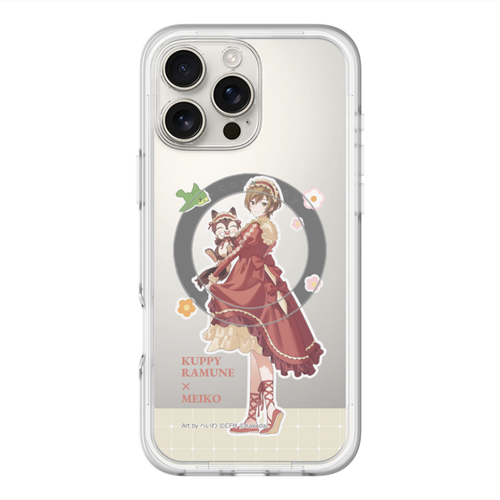 スリムプロテクションプレミアムケース with MagSafe［ 初音ミク×クッピーラムネ - MEIKO×ラム - 等身イラスト2 ］