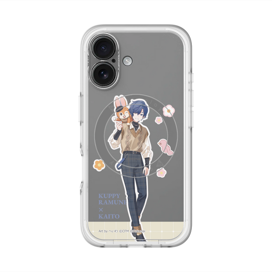 スリムプロテクションプレミアムケース with MagSafe［ 初音ミク×クッピーラムネ - KAITO×クッピー - 等身イラスト2 ］