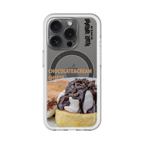 スリムプロテクションプレミアムケース with MagSafe［ ヴィレッジヴァンガードダイナー - チョコレート&クリームチーズパンケーキ ］