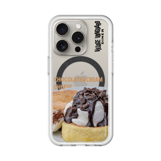 スリムプロテクションプレミアムケース with MagSafe［ ヴィレッジヴァンガードダイナー - チョコレート&クリームチーズパンケーキ ］