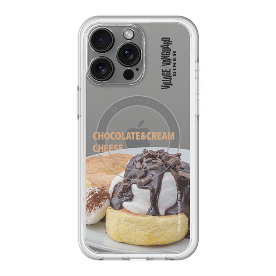 スリムプロテクションプレミアムケース with MagSafe［ ヴィレッジヴァンガードダイナー - チョコレート&クリームチーズパンケーキ ］