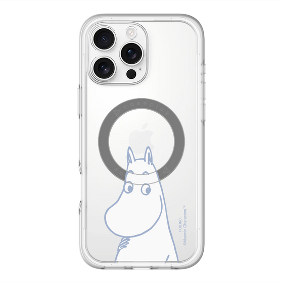 スリムプロテクションプレミアムケース with MagSafe［ MOOMIN - Familiar face ］