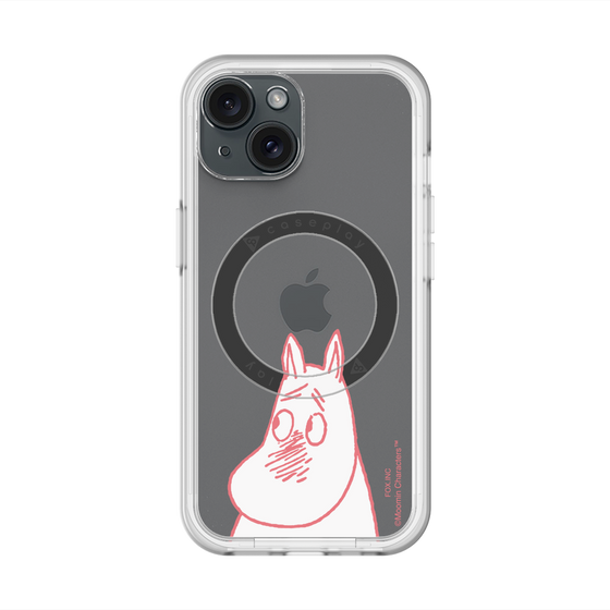 スリムプロテクションプレミアムケース with MagSafe［ MOOMIN - Blushing face ］