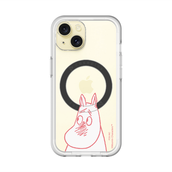 スリムプロテクションプレミアムケース with MagSafe［ MOOMIN - Blushing face ］