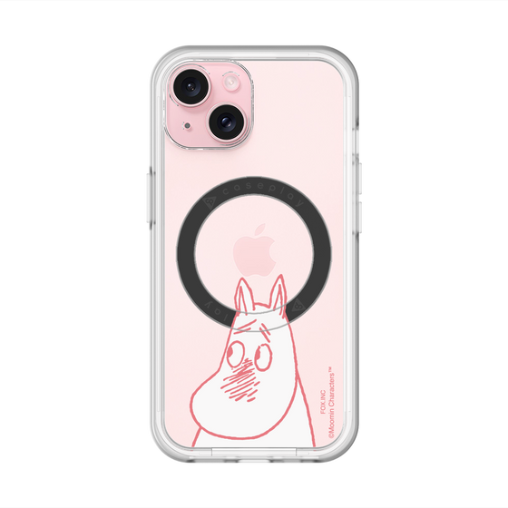 スリムプロテクションプレミアムケース with MagSafe［ MOOMIN - Blushing face ］