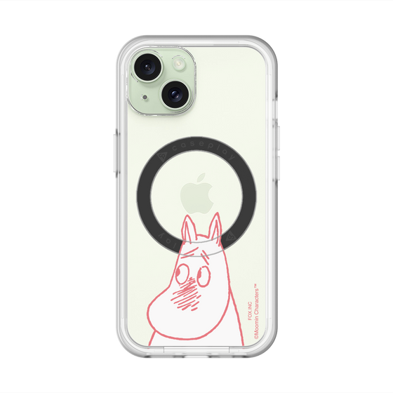 スリムプロテクションプレミアムケース with MagSafe［ MOOMIN - Blushing face ］