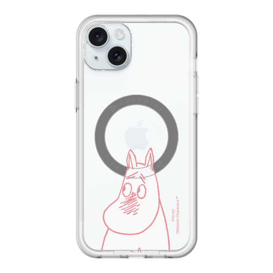 スリムプロテクションプレミアムケース with MagSafe［ MOOMIN - Blushing face ］