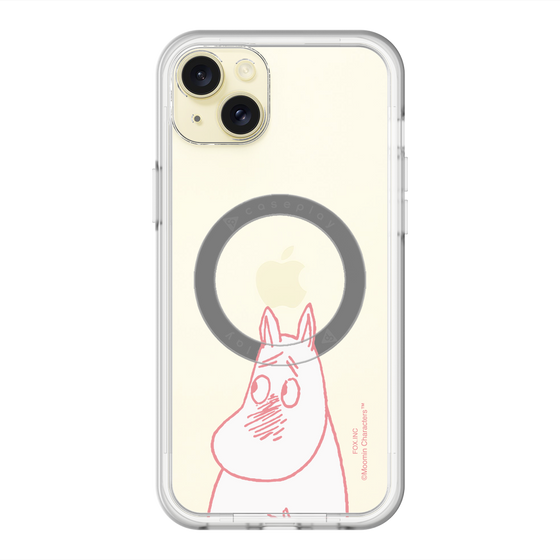 スリムプロテクションプレミアムケース with MagSafe［ MOOMIN - Blushing face ］
