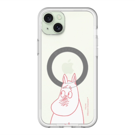 スリムプロテクションプレミアムケース with MagSafe［ MOOMIN - Blushing face ］