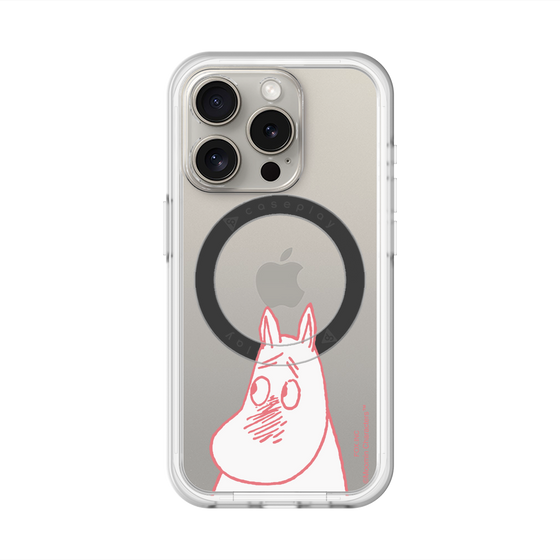 スリムプロテクションプレミアムケース with MagSafe［ MOOMIN - Blushing face ］