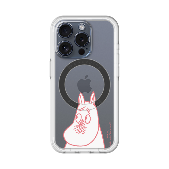 スリムプロテクションプレミアムケース with MagSafe［ MOOMIN - Blushing face ］