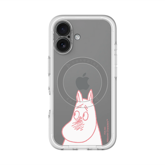 スリムプロテクションプレミアムケース with MagSafe［ MOOMIN - Blushing face ］