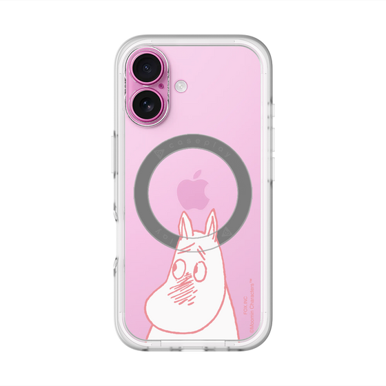 スリムプロテクションプレミアムケース with MagSafe［ MOOMIN - Blushing face ］
