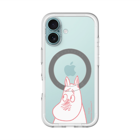 スリムプロテクションプレミアムケース with MagSafe［ MOOMIN - Blushing face ］