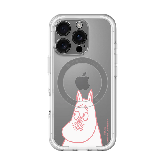 スリムプロテクションプレミアムケース with MagSafe［ MOOMIN - Blushing face ］