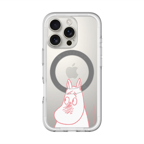 スリムプロテクションプレミアムケース with MagSafe［ MOOMIN - Blushing face ］