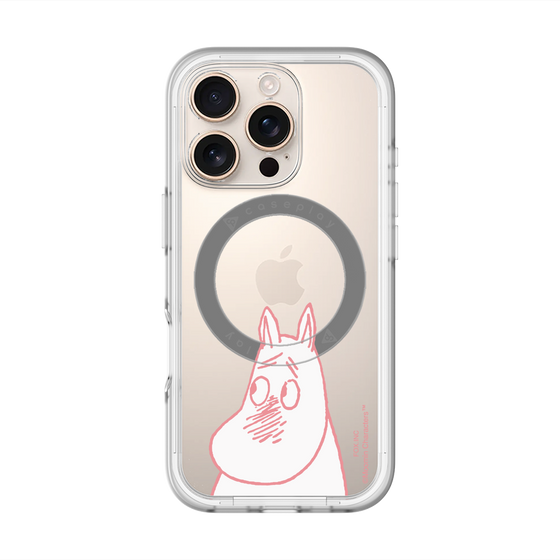 スリムプロテクションプレミアムケース with MagSafe［ MOOMIN - Blushing face ］