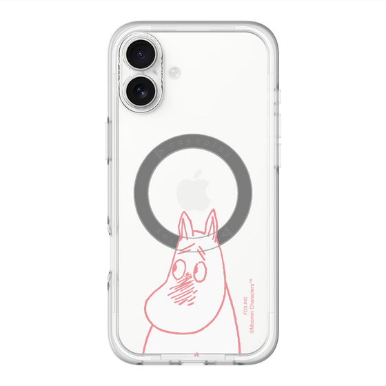 スリムプロテクションプレミアムケース with MagSafe［ MOOMIN - Blushing face ］